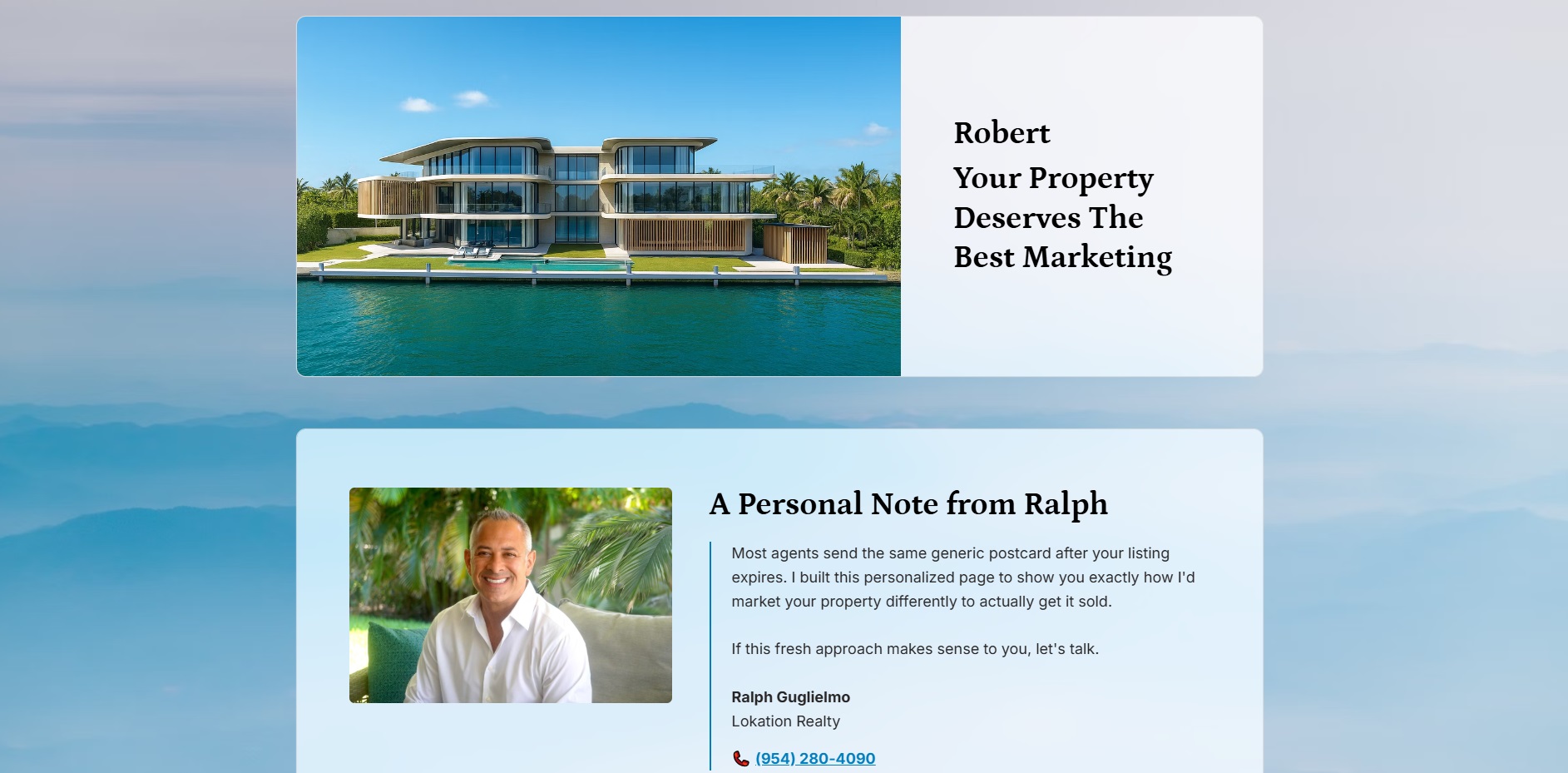 Showcase preview for Robert.